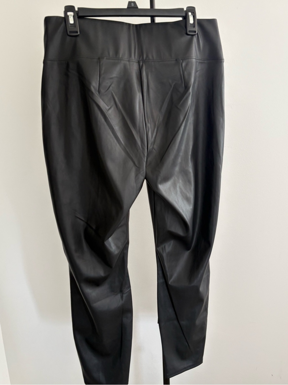 Nine West Black Skinny Ponte Leggings Faux Leather - Picture 2 of 7